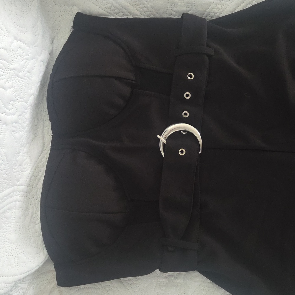 Derek Heart Strapless Padded No Slip Bust Belted Wide Leg Jumpsuit NWOT XL